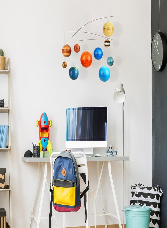 Hollowfly 3D Solar System Mobile Hanging Planets Solar System Decor Educational Planets Model Large Space Nursery Decor for Boys Girl Space Themed Gift - Image 4